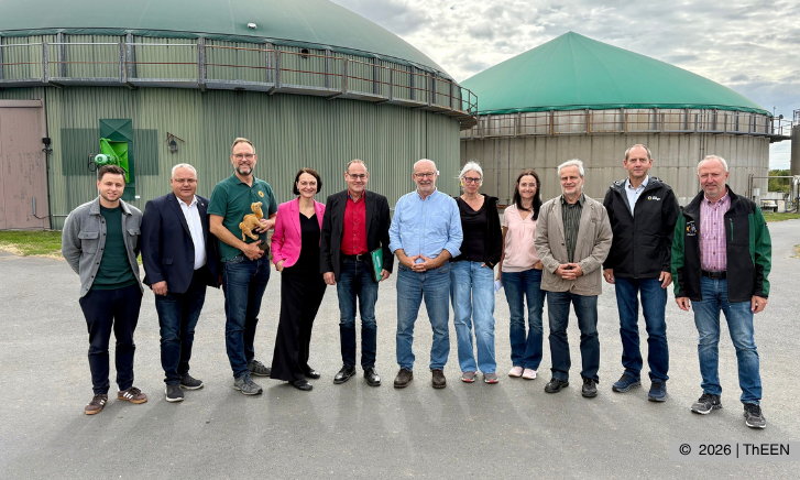 Beteiligte beim Besuch des Umweltministers Thüringen auf der Biogasanlage Grabsleben