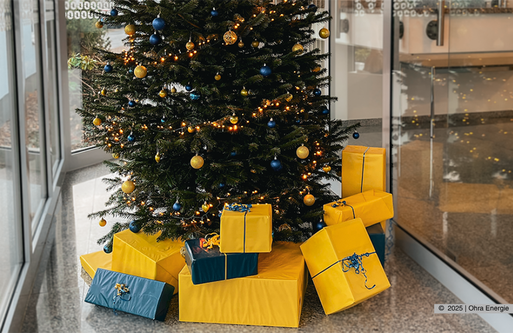Der Weihnachtsbaum der Ohra Energie GmbH 2025.