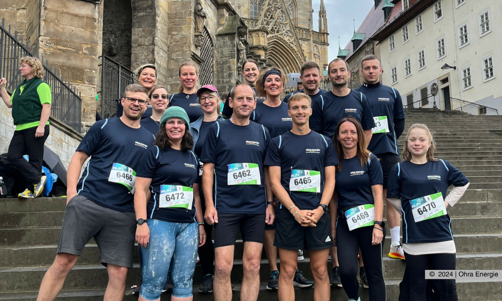 Die Teilnehmer der Ohra Energie beim 15. RUN Thüringer Unternehmenslauf