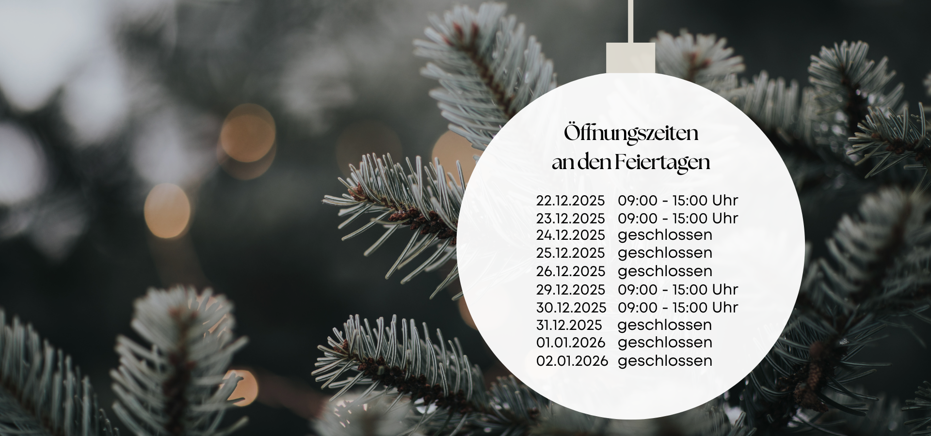 Öffnungszeiten Weihnachten Ohra Energie