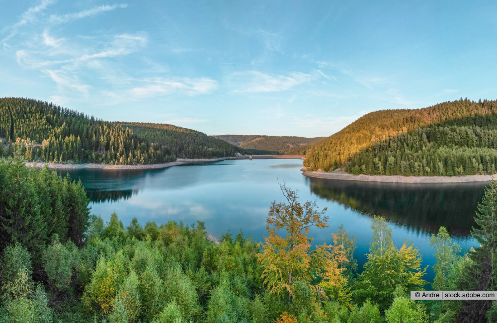 Ohratalsperre bei Luisenthal im Thüringer Wald.