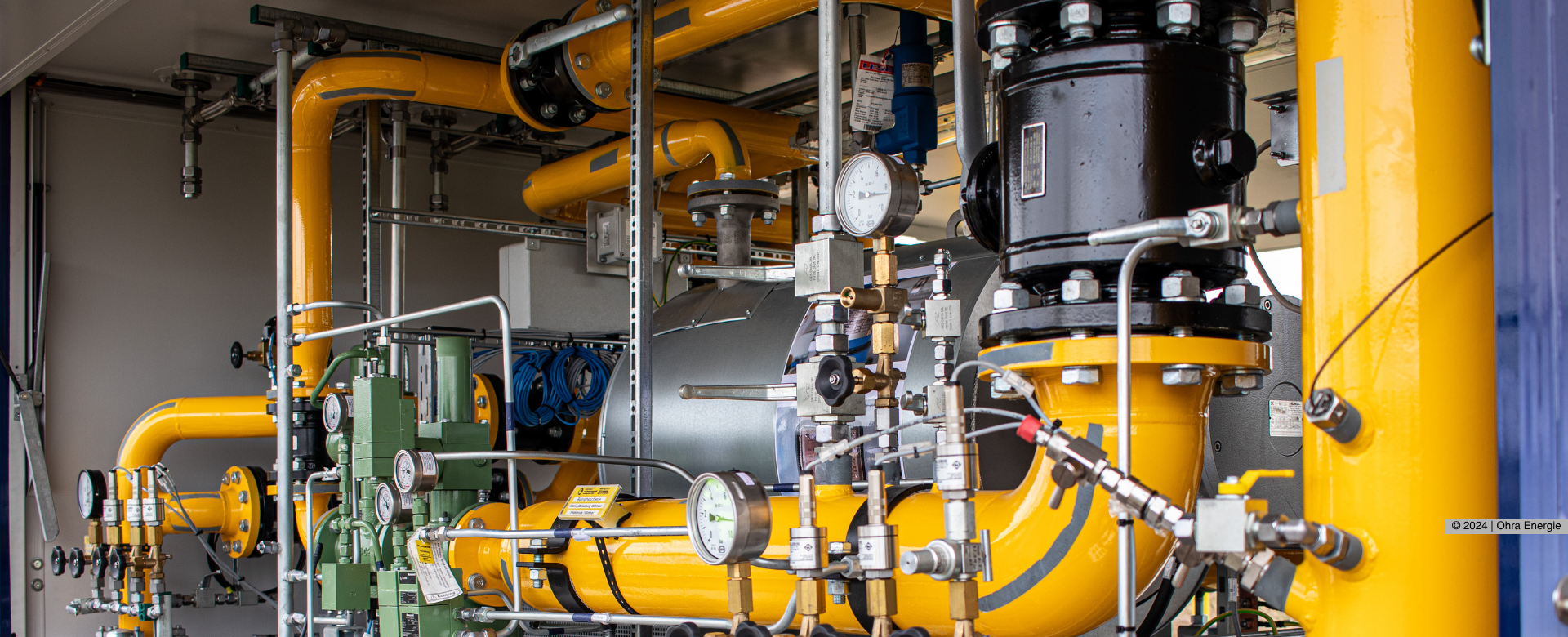Innenleben der Gasdruckregelmessanlage