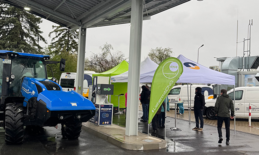 Die Bio-CNG-Tankstelle in Frohndorf.