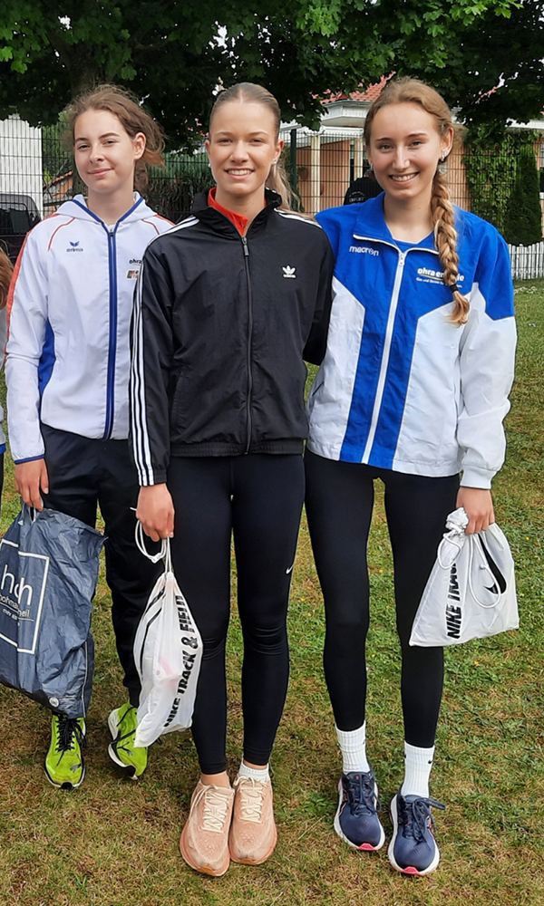 v.l. Lina Müller, Karla Reuter, Amy Ißleib