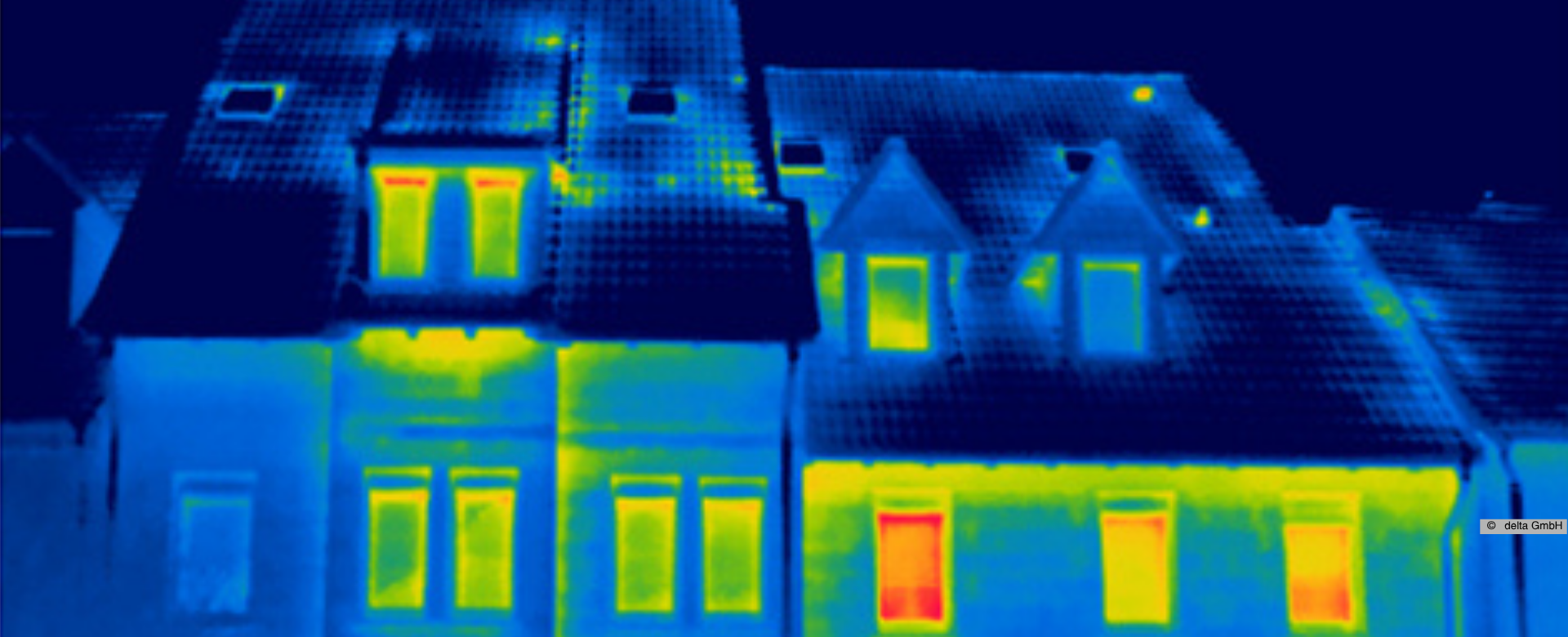 Thermografie Beispielbild Mehrfamilienhaus Infrarot