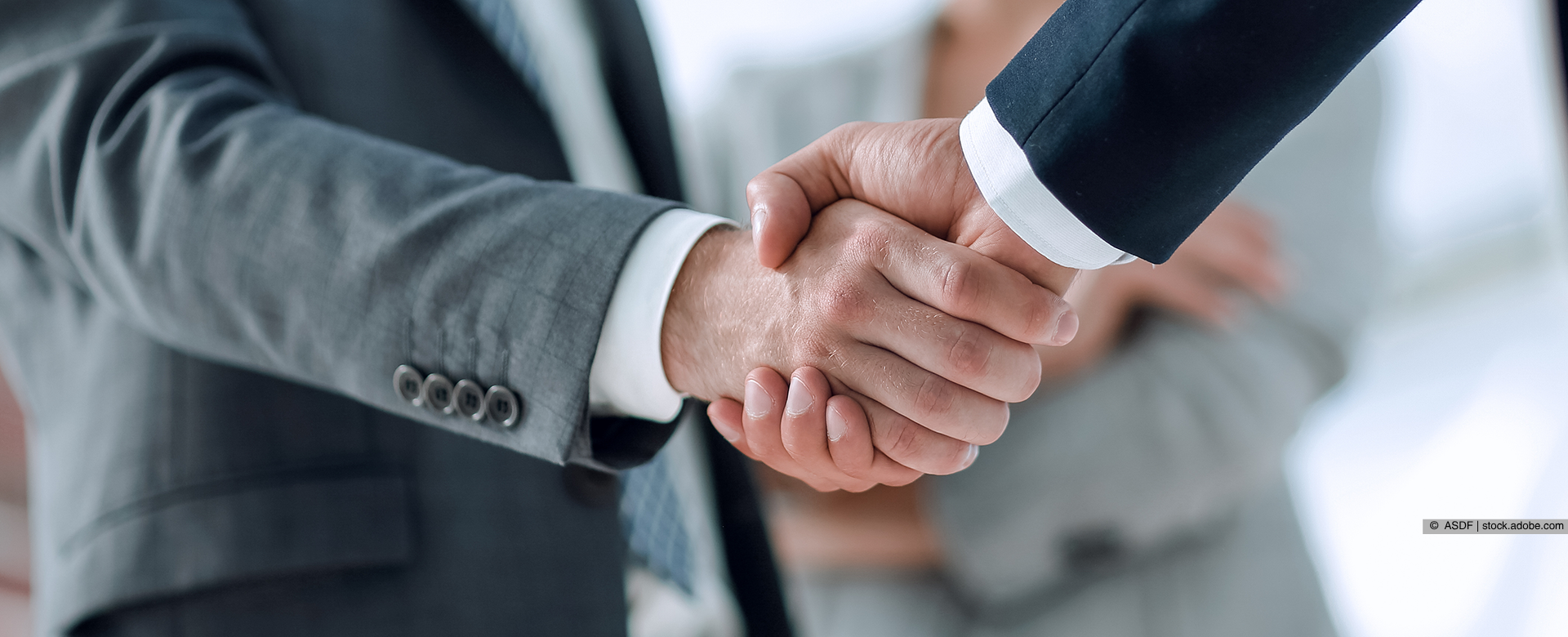 Zwei Personen schütteln sich die Hand